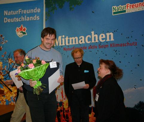 Matthias Mller nimmt den Preis entgegen; Bild: Marc Ferder