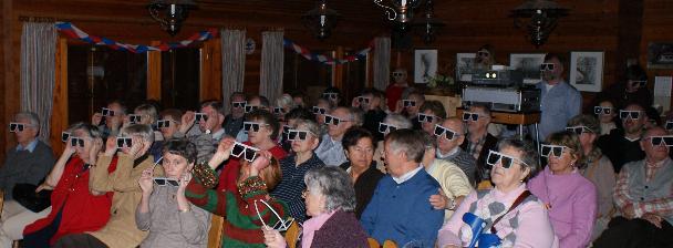 Mit Spezialbrillen wird das Bild dreidimensional