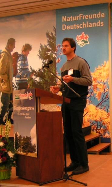 Matthias M�ller bei der Dankesrede; Bild: Inge Curdt